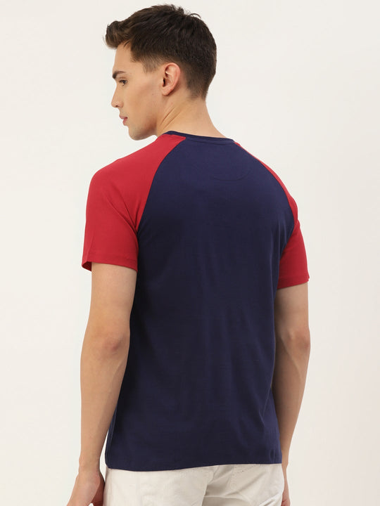 Mens Premium Cotton Printed Reglan Half Sleeve T-Shirts
