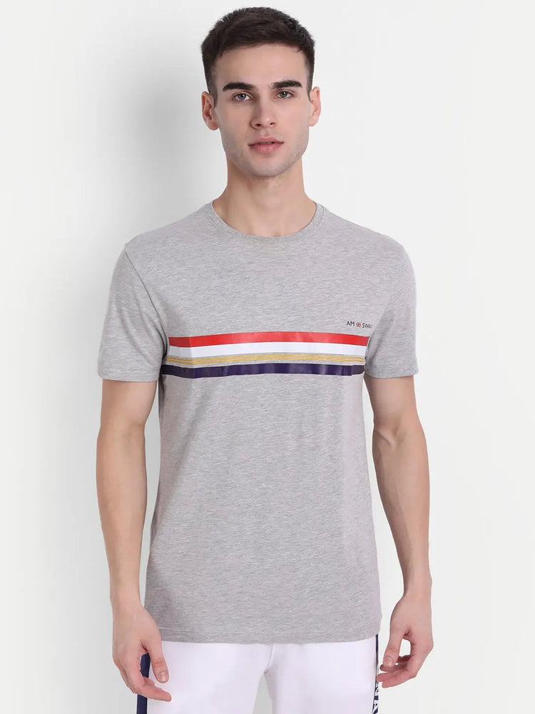 Mens Cotton Rich Graphic Half Sleeve Crew Neck T-Shirts