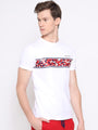 Mens Cotton Rich Lycra Graphic Half Sleeve Crew Neck T-Shirts