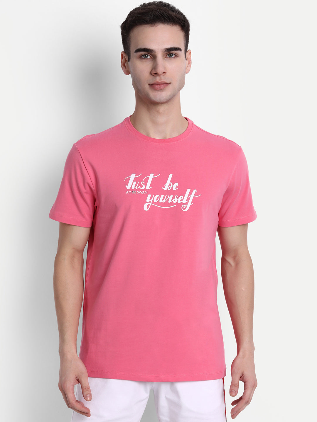 Mens Premium Cotton Lycra Graphic Half Sleeve Crew Neck T-Shirts