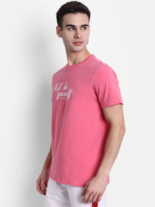 Mens Premium Cotton Lycra Graphic Half Sleeve Crew Neck T-Shirts