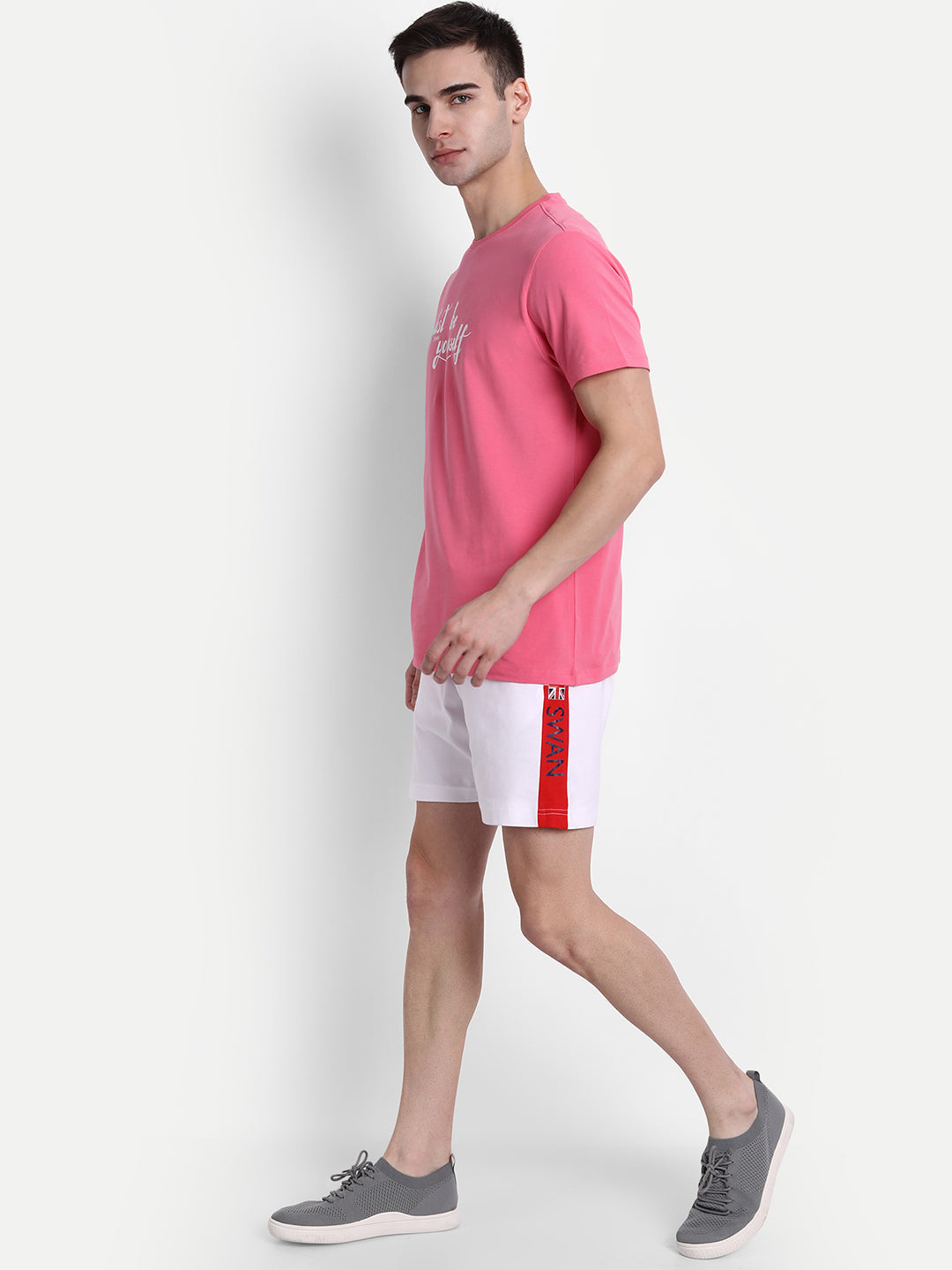 Mens Premium Cotton Lycra Graphic Half Sleeve Crew Neck T-Shirts