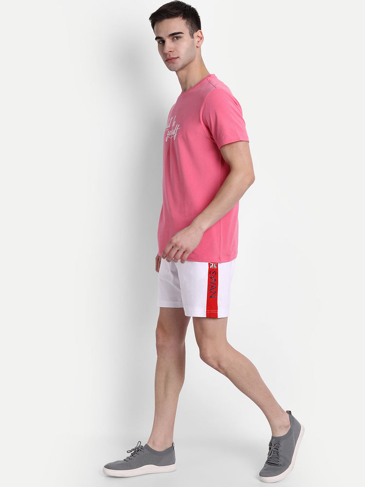 Mens Premium Cotton Lycra Graphic Half Sleeve Crew Neck T-Shirts