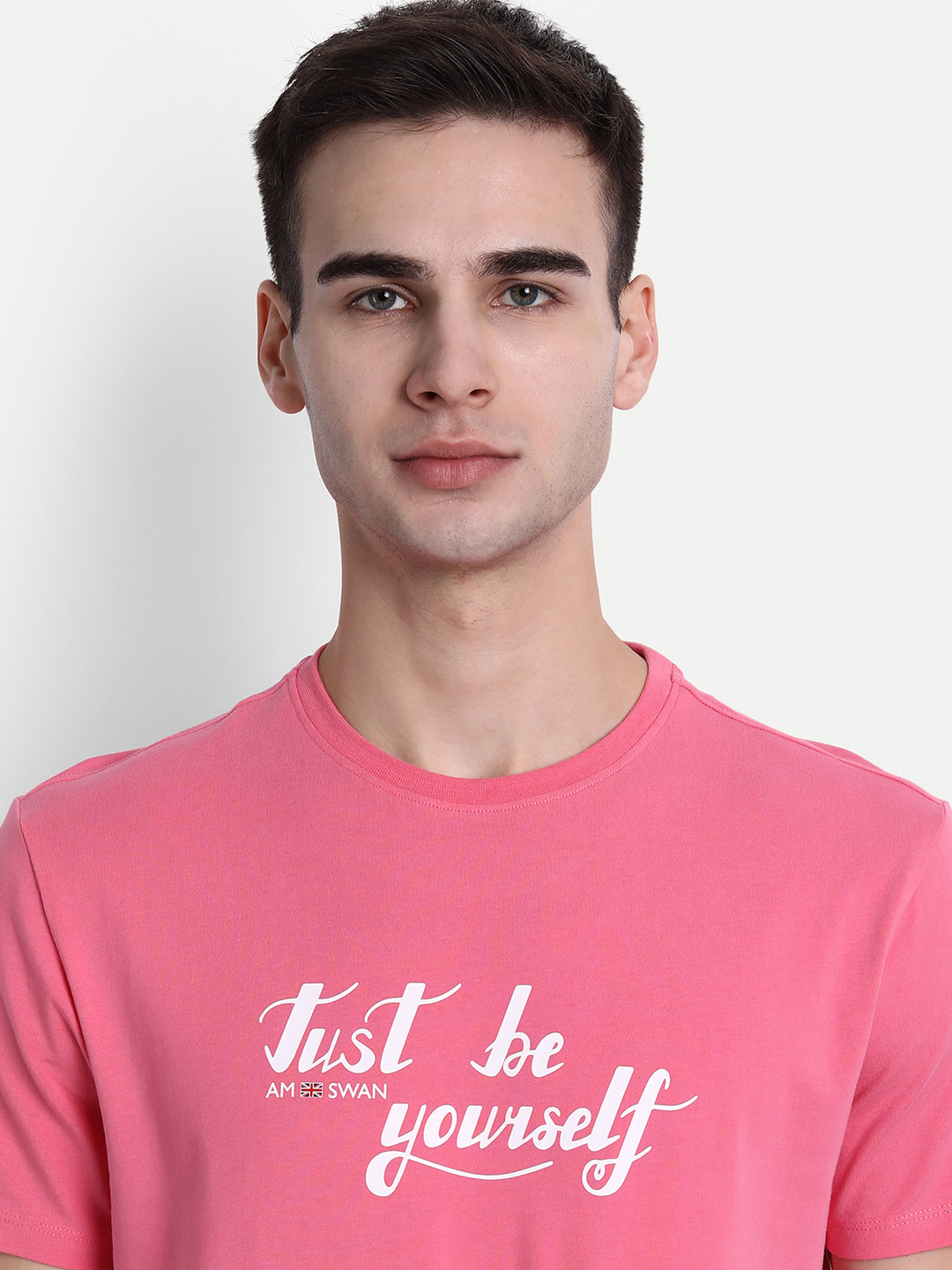 Mens Premium Cotton Lycra Graphic Half Sleeve Crew Neck T-Shirts