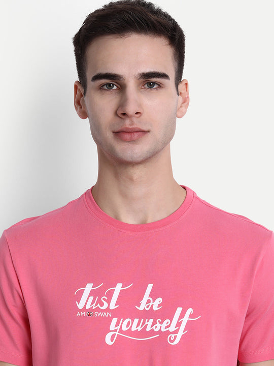 Mens Premium Cotton Lycra Graphic Half Sleeve Crew Neck T-Shirts