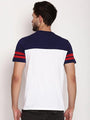 Mens Premium Cotton Lycra Colorblock Printed Half Sleeve Crew Neck T-Shirts