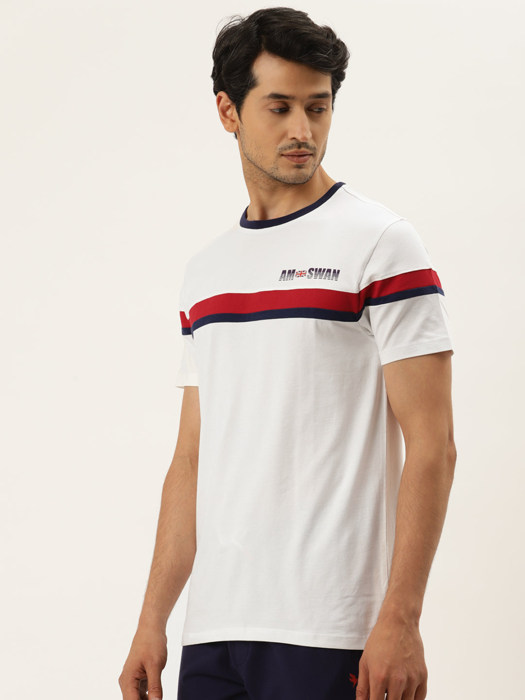 Mens Premium Cotton Lycra Printed Half Sleeve Crew Neck T-Shirts