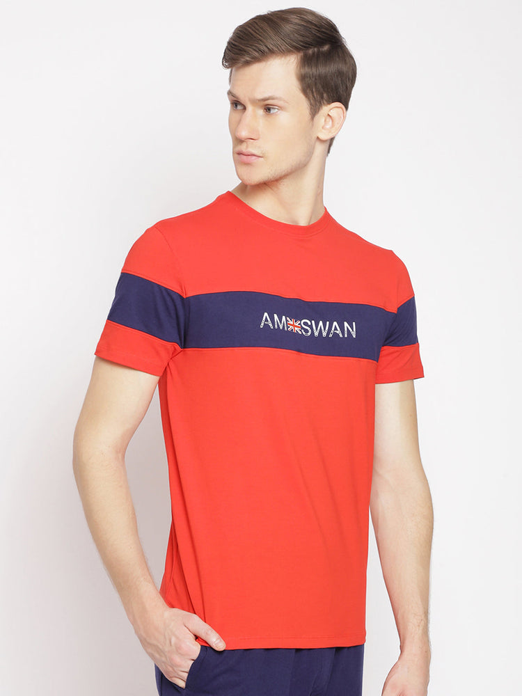 Mens Premium Cotton Lycra Printed Half Sleeve Crew Neck T-Shirts