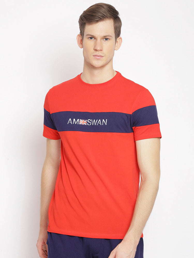 Mens Premium Cotton Lycra Printed Half Sleeve Crew Neck T-Shirts