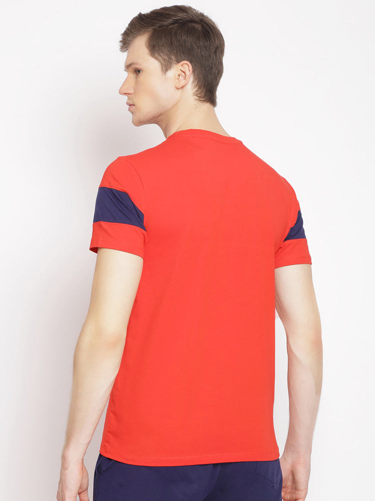 Mens Premium Cotton Lycra Printed Half Sleeve Crew Neck T-Shirts