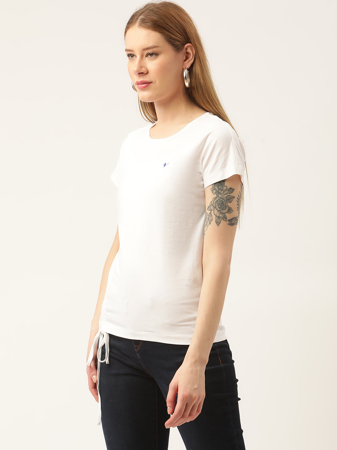 Womens Premium Cotton Lycra Smart Fit Dori With Eyelet Top