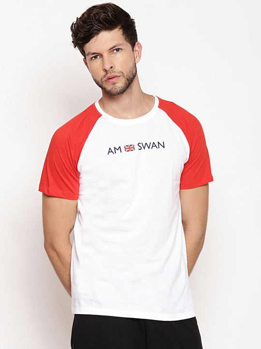 Mens Premium Cotton Printed Colourblock Half Sleeve T-Shirts