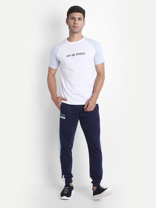 Mens Premium Cotton Printed Colourblock Half Sleeve T-Shirts